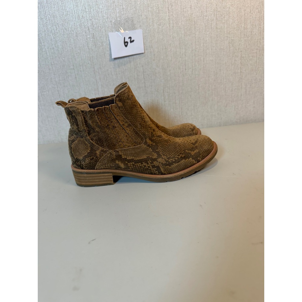 Sofft Aqua Sofft Waterproof Brown Snakeskin Leather Ankle Boots SF0036550 6.5M